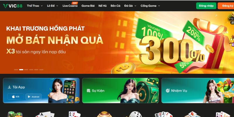 VIC88 tặng khuyến mãi thành viên mới đến 8 triệu đồng